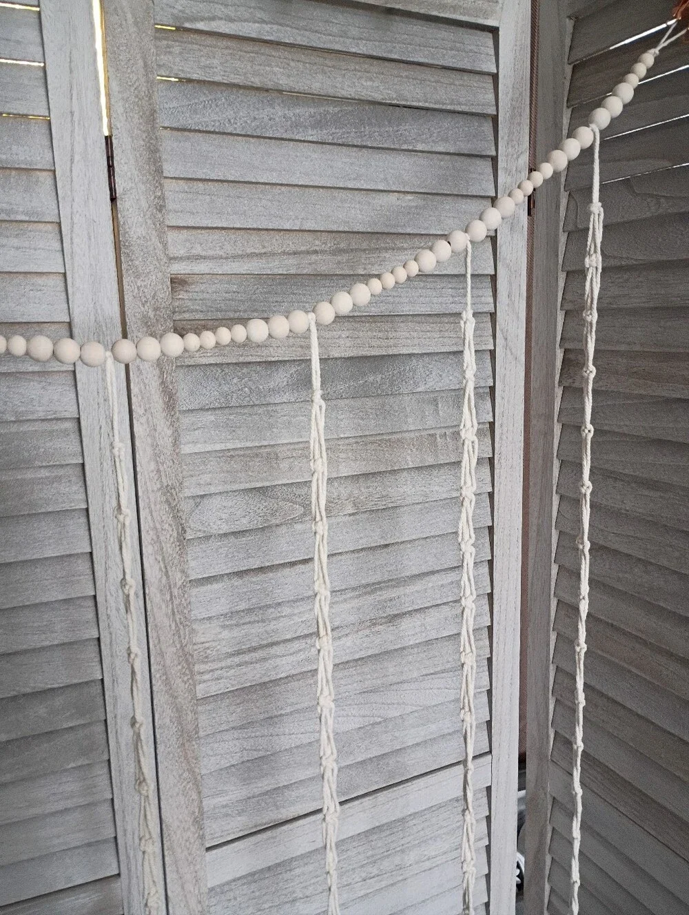 Neutral Beaded Wall Hanging 38